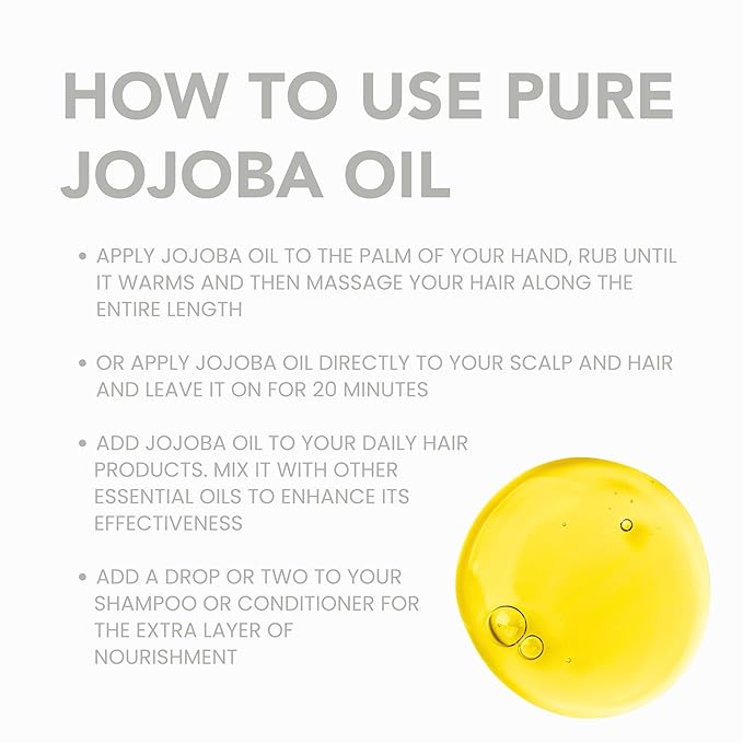 BodyJ4You Organic Jojoba Oil for Skin - USDA Organic 100% Pure Natural - Face Skin Gua Sha Facial Dermaplaning Hair Scalp Massage - Unrefined Cold Pressed Hexane Free - Base Carrier Wax - 1 Fl Oz