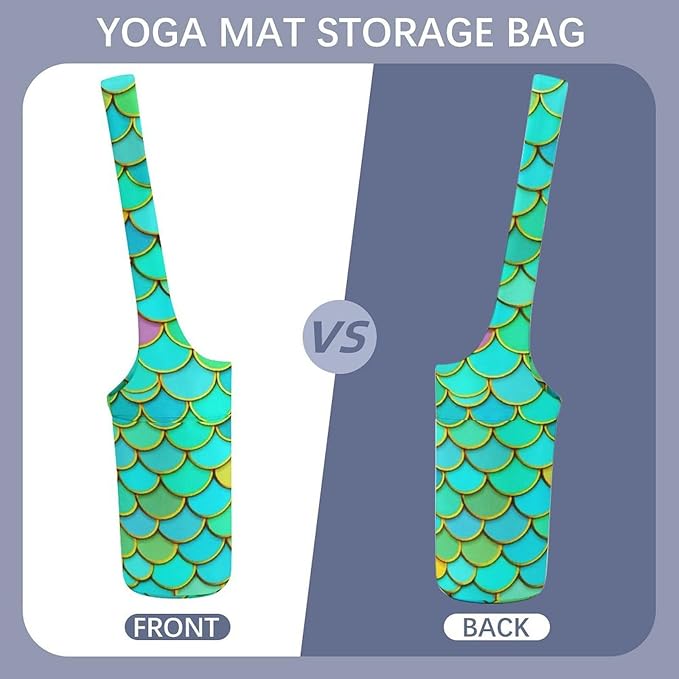 Meaudiwes Stylish Yoga Mat Bag for Women Exercise Mat Holder with Shoulder Strap Yoga Mats Totes Sports Storage Bag