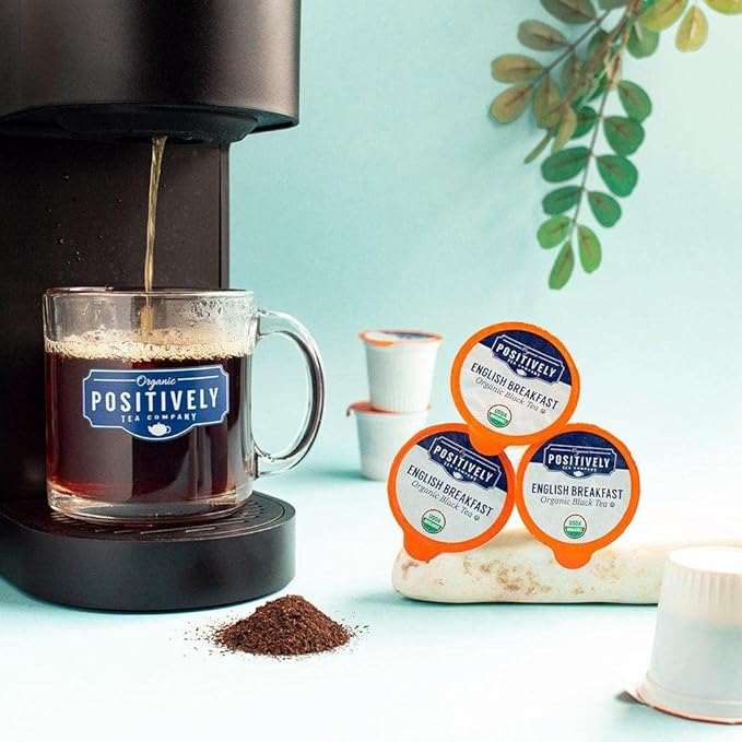 Organic Positively Tea Company, English Breakfast Black Tea, K-Cup Compatible, 24 Pods