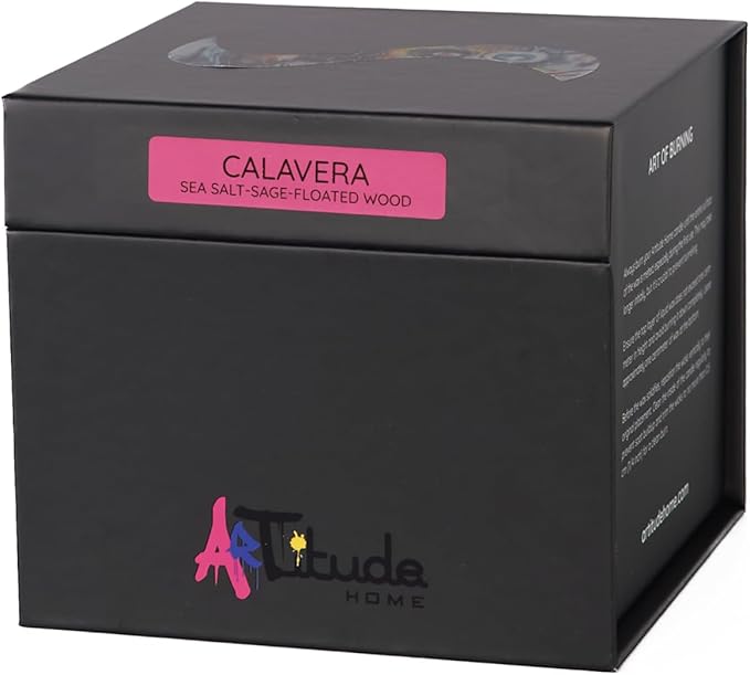 Scented Candle | Eco-Friendly Soy Blend Wax | Luxury Candles | Perfect for Gifting | Perfect for Home Décor | 14oz | 10cm Tall | Approx Burn Time - 80 Hours (Calavera, 10cm)
