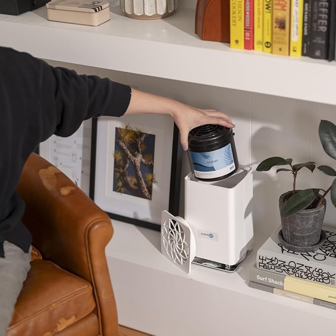 ScentAir Whisper Home | Diffuser Machine, Scents up to 800 Sq. Ft Room, Compatible with Alexa & Google, WiFi & Bluetooth Enabled, Cartridge Sold Separately, White
