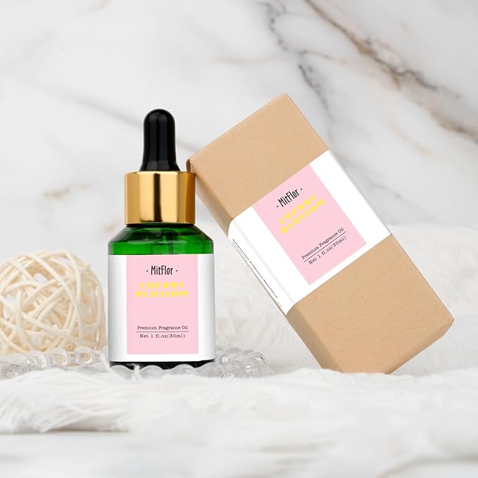 Cherry Blossom Fragrance Oil, MitFlor 30ml Essential Diffuser Oil, Premium Fragrance Oil for Soap & Candle Making, Floral Scents for Home Fragrance