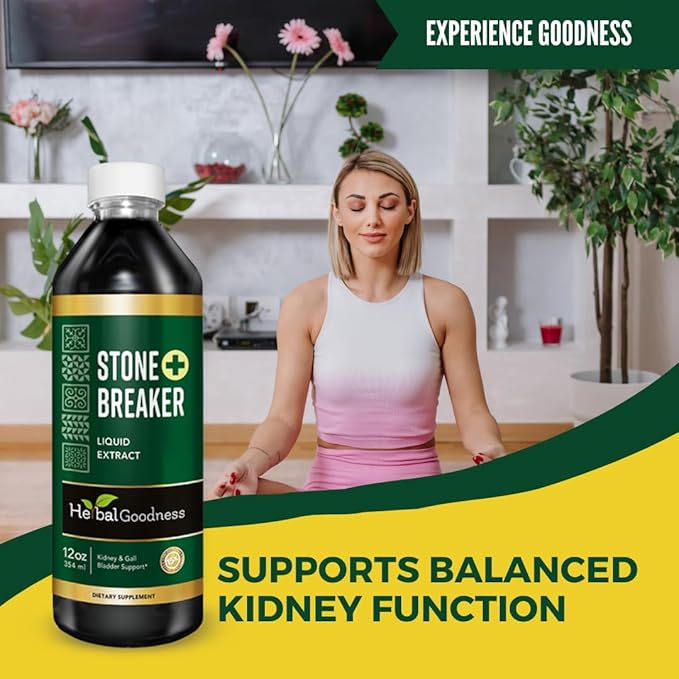 Stone Breaker 12oz – Organic Chanca Piedra Kidney Detox & Gallbladder Cleanse – Dissolves Kidney Stones & Gallstones Fast – Natural Stone Breaker Supplement for Detox and Crystal Flush – 1 Bottle