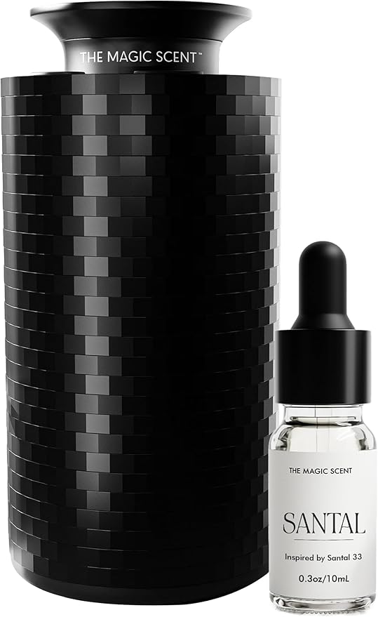 The Magic Scent Mini USB Car Diffuser - Waterless Scent Machine for Home & On-The-Go - Intensity Control & Timer - Waterless Oil Diffuser - Rechargeable Car Air Freshener Diffuser up to 400 sq. ft.