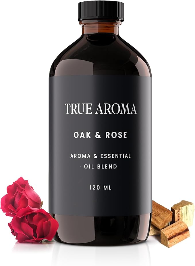 Oak & Rose Essential Oil | Oak & Rose Essential Oils for Aroma Diffusers | 100% Natural Oak & Rose for Diffuser | Pure Aromatherapy Essential Oils | Essential Oil Blends - 120 ML
