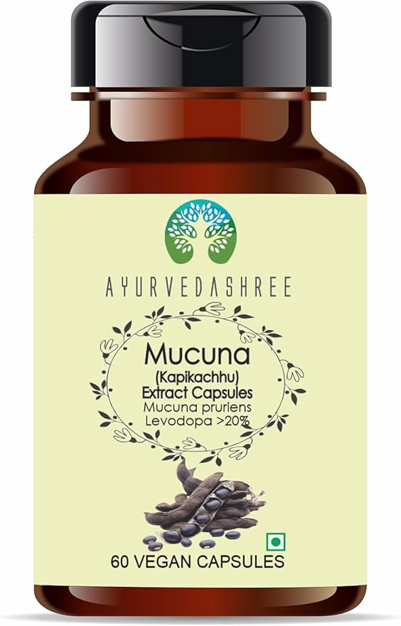 Kaunch Beej Extract 500mg - 60 Vegetarian Capsules | Mucuna Pruriens | All Natural | 100% Vegan | Gluten-Free.