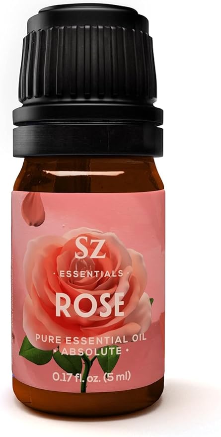 Rose Absolute Essential Oil, 100% Pure and Undiluted - Extracted from Bulgarian Rose (Rosa Damascena) - Rich & Sweet Scent, with Floral Overtones - Therapeutic Grade & Vegan - 0.17oz