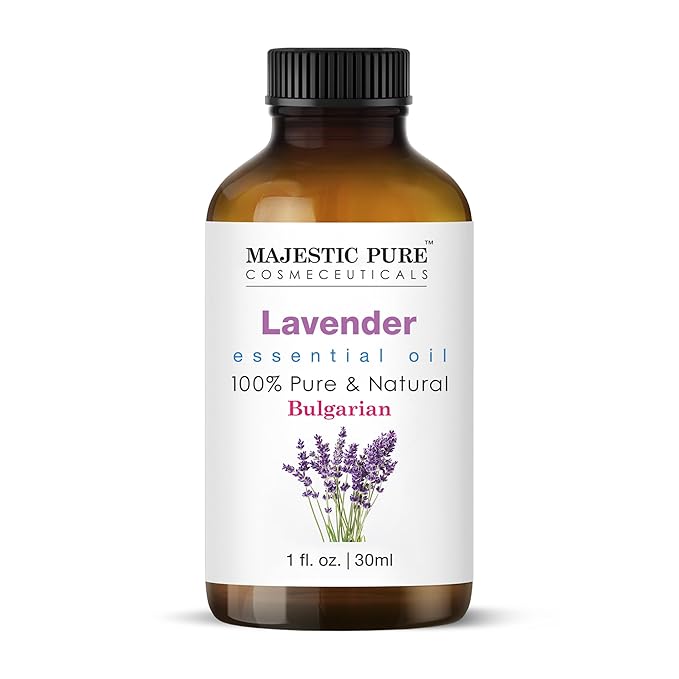 Majestic Pure Essential Oil with Glass Dropper - 100% Pure and Natural - Essential Oils for Diffuser, Aromatherapy, Soap and Candle Making, Lavender Essential Oil, Lavender Oil, 1 Fl Oz
