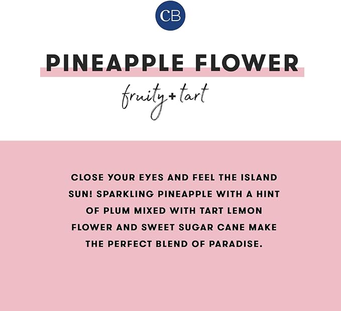 Capri Blue Scented Candles - Soy Candle Wax Blend - Jar Candles - Blue Candle Gifts for Women & Men - Luxury Candles for Home Scented with Lemon Flower & Sweet Sugar Cane - Pineapple Flower (19 oz)