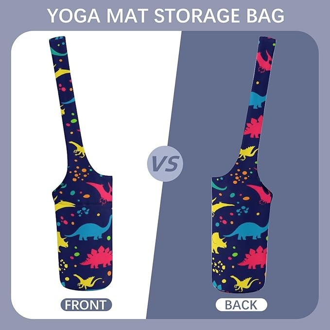 Meaudiwes Yoga Mat Bag for Women, Stylish Yoga Mat Tote Sling Carrier Bag, Long Strap Exercise Mats Totes Sport Storage Bag