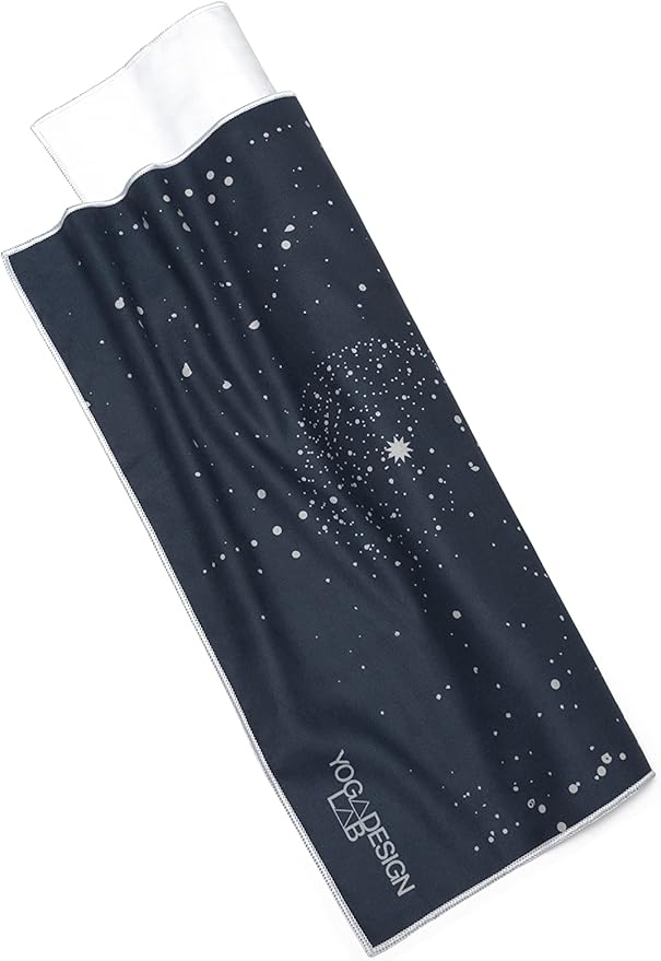 yogadesignlab | The HOT Yoga Towel | Premium Non Slip Colorful Towel | Designed in Bali | Eco Printed + Quick Dry + Mat Sized | Ideal for Hot Yoga, Bikram, Ashtanga, Sport, Travel! (Celestial)