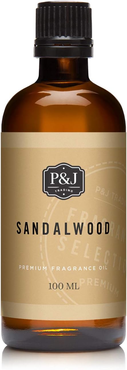 P&J Fragrance Oil - Sandalwood 100ml - Candle Scents, Soap Making, Diffuser Oil, Body Care