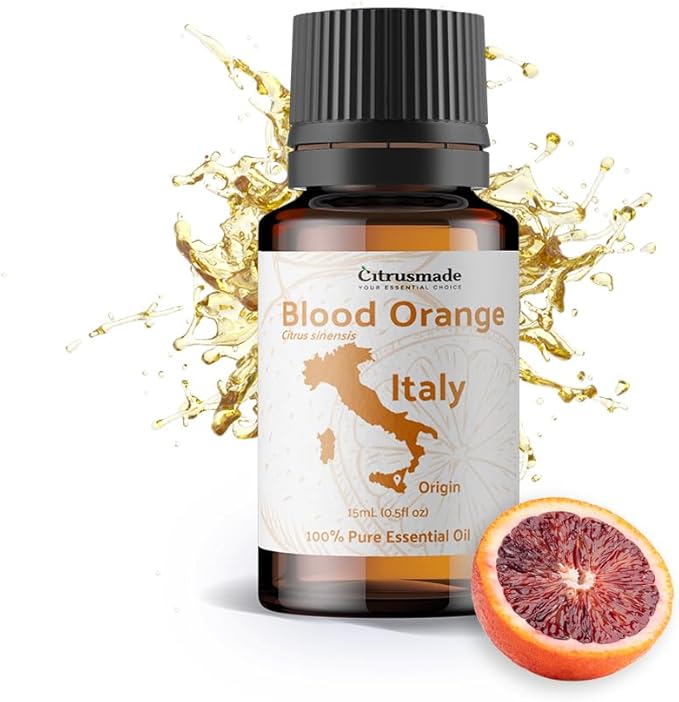 Blood Orange Essential Oil - Direct from Citrusmade in Sicily - Pure Essential Oil for Diffusers and Aromatherapy - Natural Citrus Scent | 100% Pure Therapeutic Grade (15ml)
