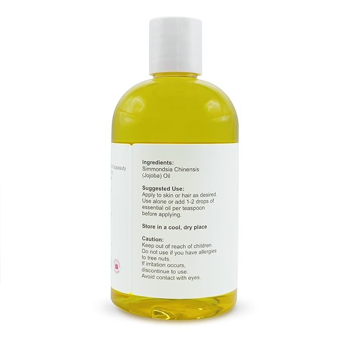 Soapeauty Golden Jojoba Oil | 100% Pure & Natural | Unrefined, Cold Pressed, Hexane Free | Moisturizing Oil for Skin, Face, Hair & Nails | 12 fl oz