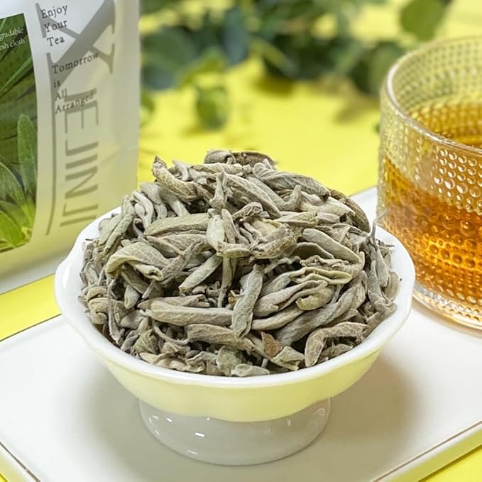 XIEJINJI Sage Tea, 40 Count, Made with 100% Natural Sage Leaves, No Additives & No Sugar & No Caffeine, Eco-Conscious Tea Bags