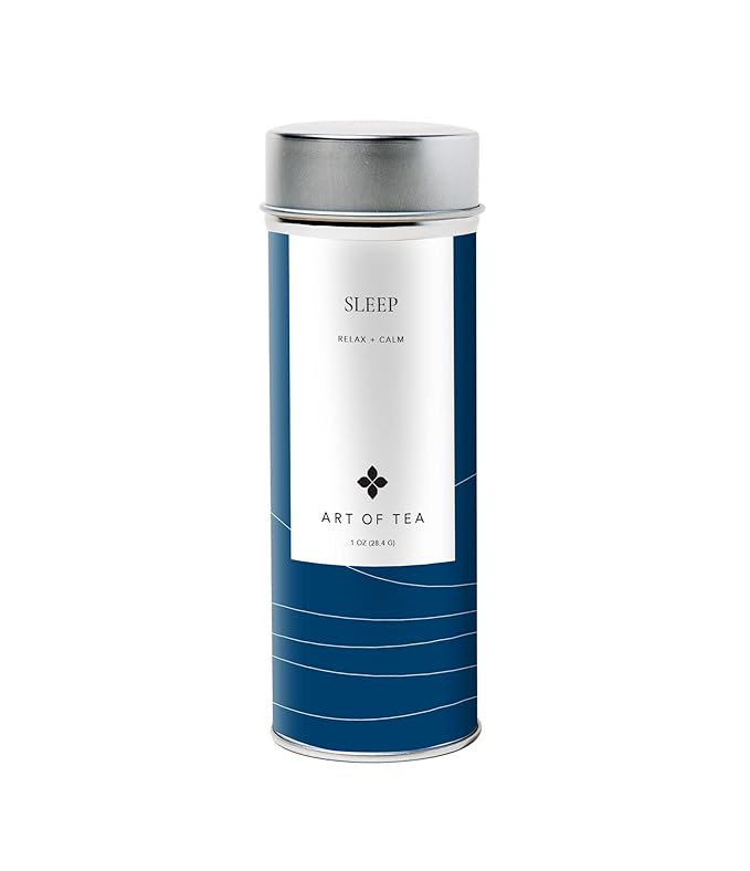 Art of Tea | Organic Sleep 1oz (Chamomile Tea, Spearmint, Valerian) | Wellness Loose Leaf Artisan Tea | Bedtime and relaxation tea