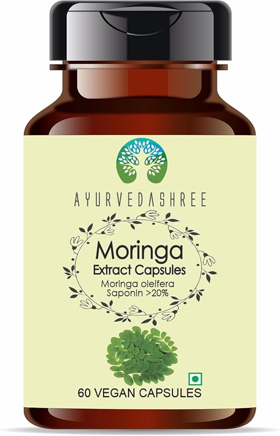 Moringa Extract 500mg - 60 Vegetarian Capsules | Moringa Oleifera | All Natural | 100% Vegan | Gluten-Free.