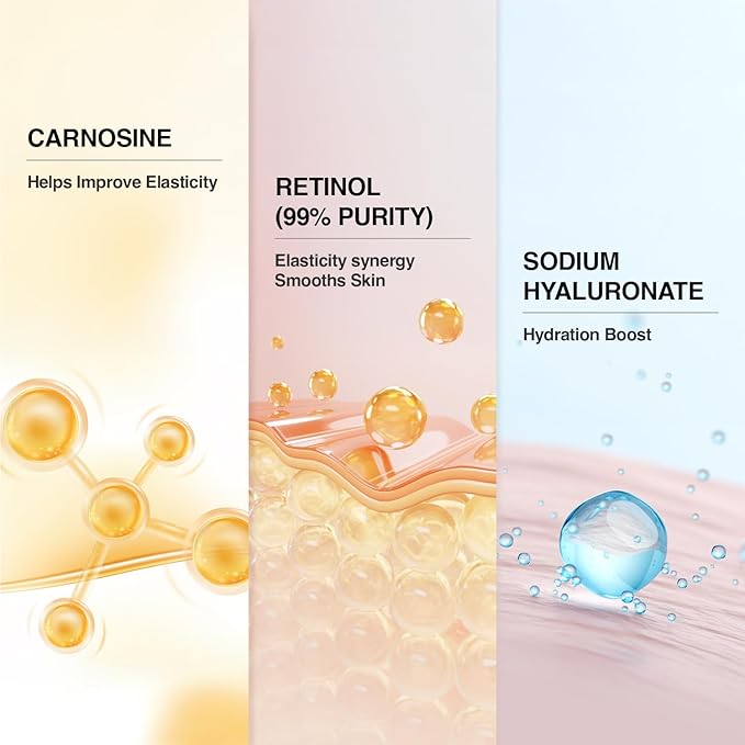 CLIV Carnosine Ampoule, Korean Skincare Hydrating & Smoothing Face Serum with Carnosine, Retinol & Peptides, Moisture Layering for Skin Balance, balloon serum 1.01 fl oz