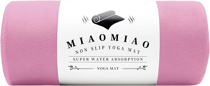 MIAOMIAO Non-Slip Hot Yoga Towel Set, Super Absorbent Microfiber in, 24.5" x 72" - Anti-Slip, Injury Free Design for Pilates, Yoga Mats, Exercise, and Fitness Gear