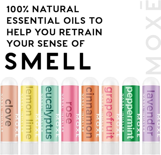 MOXĒ Smell Training Kit, Made in USA, 8 Essential Oils, Olfactory Regeneration, Helps Restore Sense of Smell, Natural Therapy for Smell Loss (Phase 1 & Phase 2 Bundle)