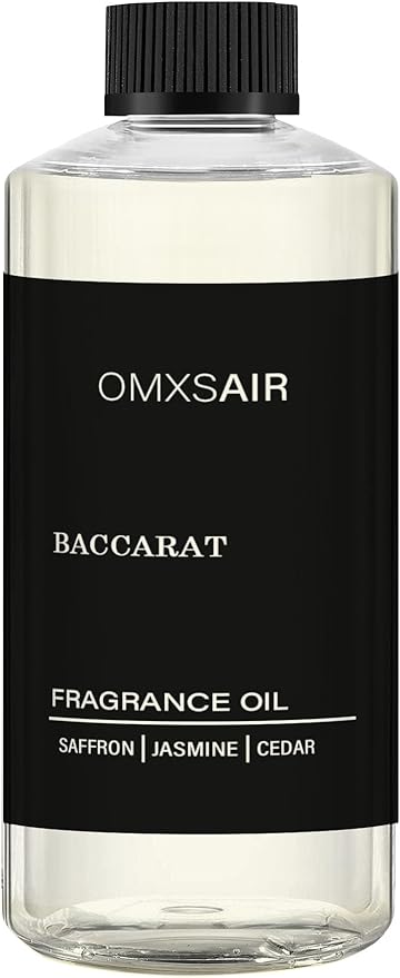 Baccarat Hotel Diffuser Oil Inspired by Baccarat 17.6 Fl Oz(500ml) - Hotel Fragrance Diffuser Oil & Home Luxury Scents - Saffron, Cedar,Ambergris Essential Oils Blend for Aromatherapy Diffuser