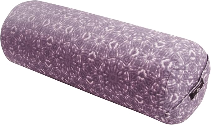Hugger Mugger Round Yoga Bolster - Firm Round Shape, Higher Profile, Great Under Knees, Soft Support, Handmade in The USA