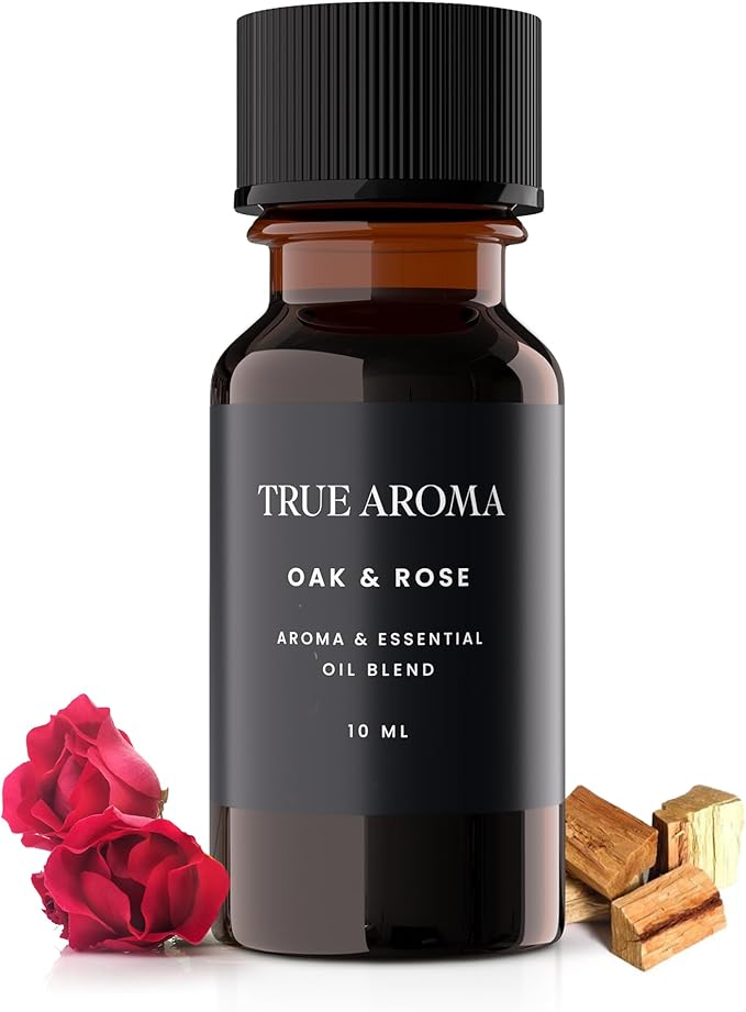 Oak & Rose Essential Oil | Oak & Rose Essential Oils for Aroma Diffusers | 100% Natural Oak & Rose for Diffuser | Pure Aromatherapy Essential Oils | Essential Oil Blends - 10 ML