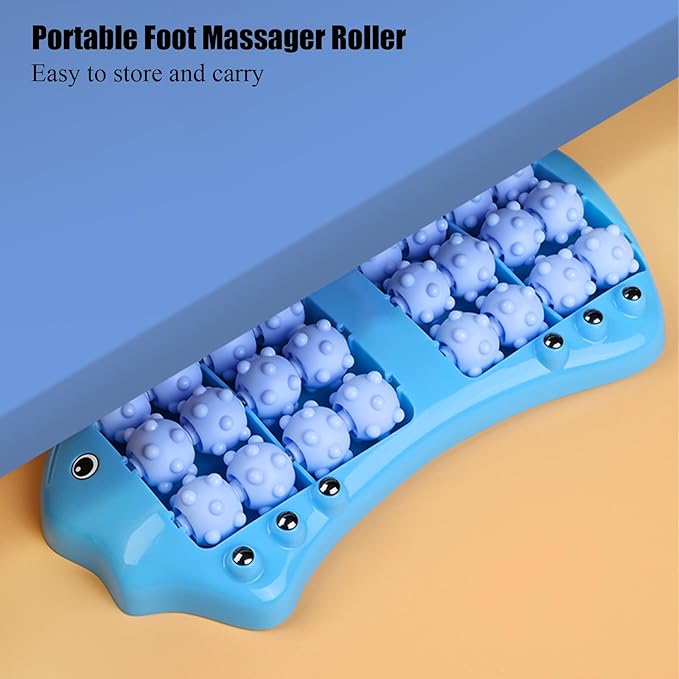 Dual Foot Massager Roller (Blue)