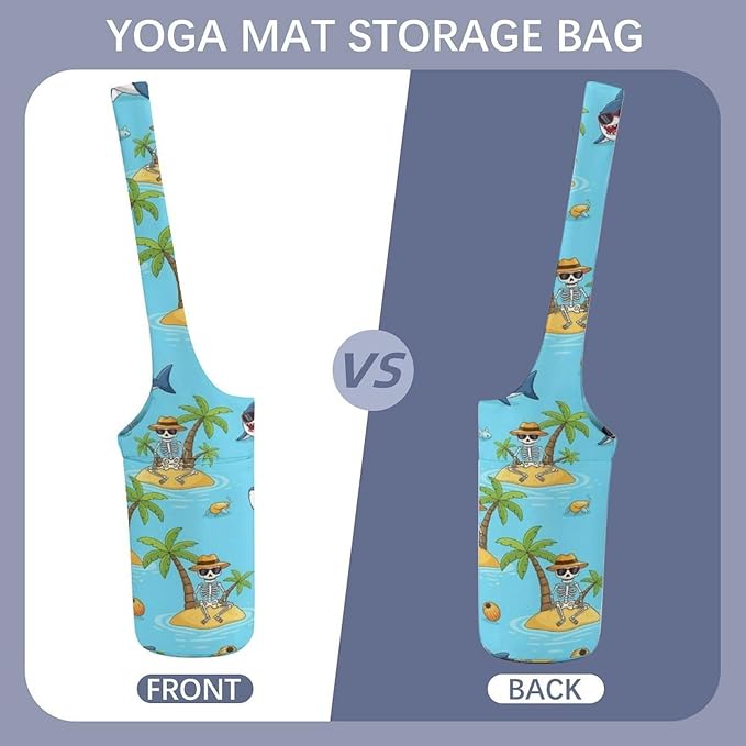 Aiyoolee Spacious Yoga Mat Storage Bag Single Shoulder Portable Carrier with Pocket for Gym Yoga Fitness
