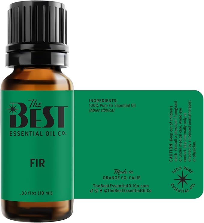 The Best Fir Essential Oil- Premium Grade- 100% Pure & Natural for Aromatherapy, Diffuser, Spa, Massage, Air Freshener- 10 ml (.33 fl oz)