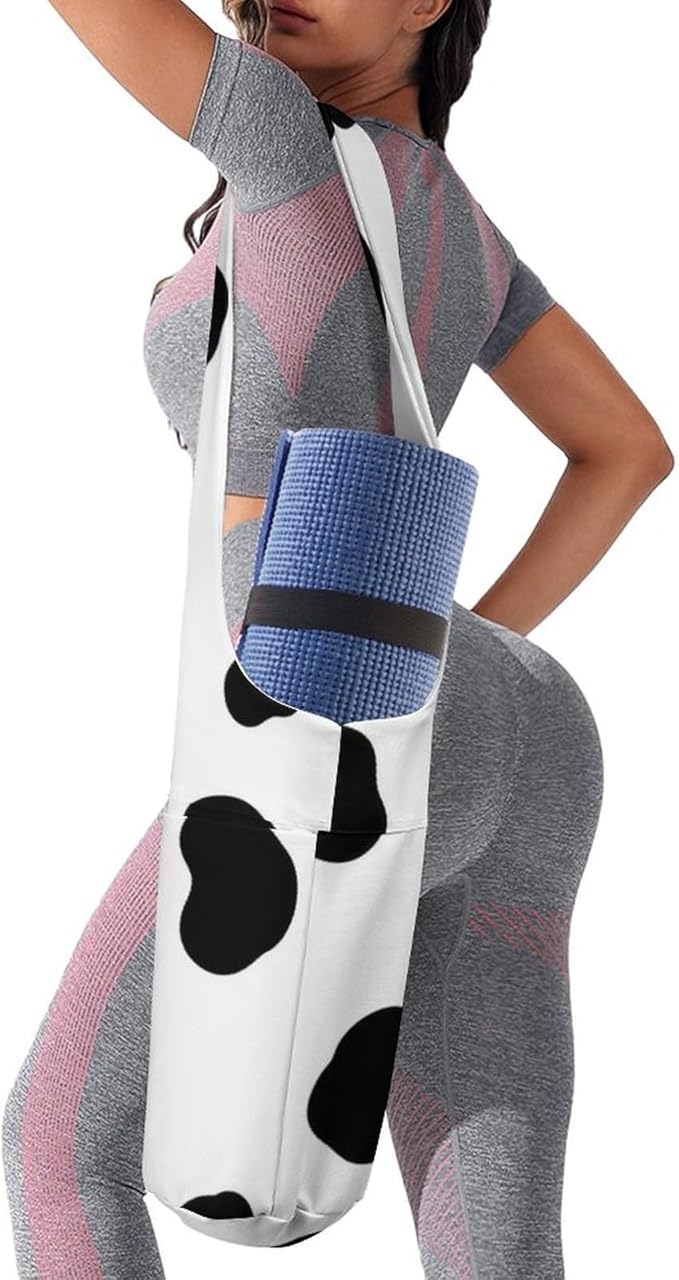Meaudiwes Stylish Yoga Mat Bag for Women Exercise Mat Holder with Shoulder Strap Yoga Mats Totes Sports Storage Bag