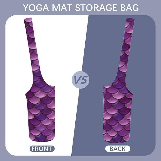 Meaudiwes Large Size Yoga Mat Bag with Long Strap, Yoga Mats Carrier Storage Bag, Exercise Mat Holder Accessories