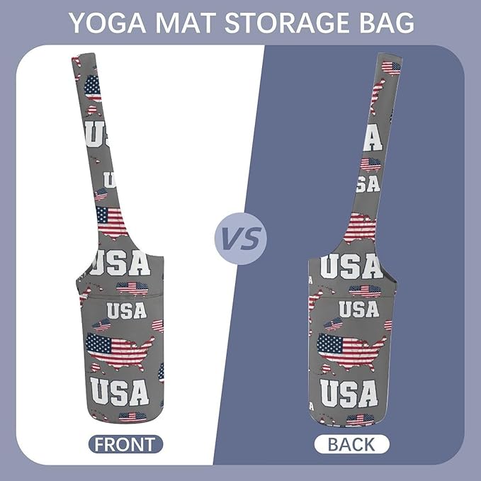 Aiyoolee Single Shoulder Yoga Mat Carrier Bag Portable Spacious with Pocket for Yoga Gym Fitness Travel