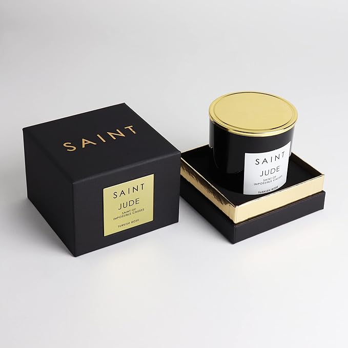 SAINT Jude Scented Candle with Prayer and Prayer Coin, Saint of Impossible Causes, Soy Coconut Aromatherapy Candle with 50 Hour Burn Time