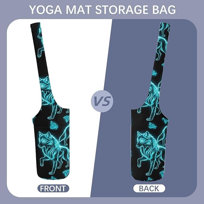 Aiyoolee Fashion Yoga Mat Bag with Large Pocket, Long Tote Yoga Bag Fit Most Mats Accessories