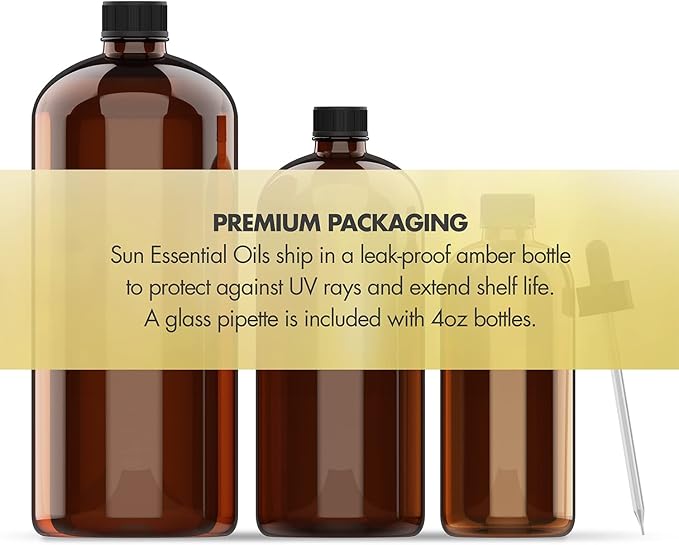 Sun Essentials Oils - 4 oz Eucalyptus Essential Oil with Dropper for Diffuser, Skin, Aromatherapy Massage, Humidifier, Scent for Candle, Lotion & Soap Making at Home, Fragrance for Room