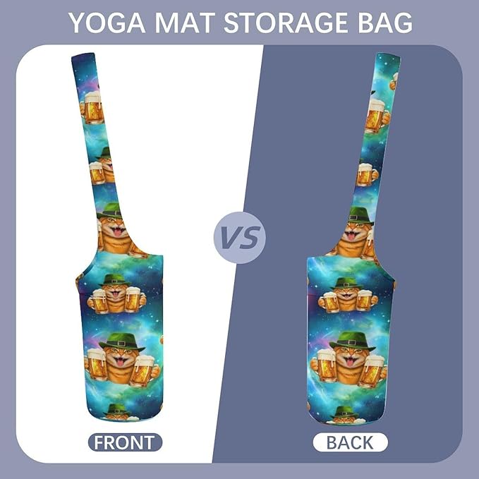 Aiyoolee Fashion Yoga Mat Bag with Large Pocket, Long Tote Yoga Bag Fit Most Mats Accessories