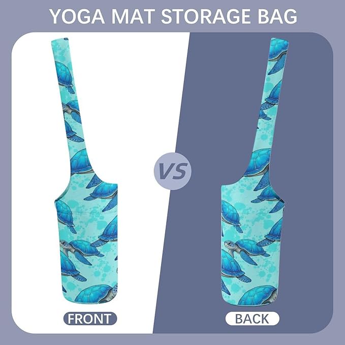 Meaudiwes Yoga Mat Bag for Women, Stylish Yoga Mat Tote Sling Carrier Bag, Long Strap Exercise Mats Totes Sport Storage Bag