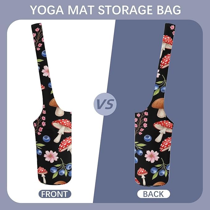 Aiyoolee Women's Portable Yoga Mat Bag Single Shoulder Carrier with Pocket for Gym Yoga Workout Travel