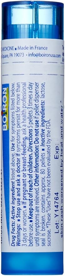 Boiron Sulphur 30C (Pack of 5 80-Pellet Tubes), Homeopathic Medicine for Skin Rash