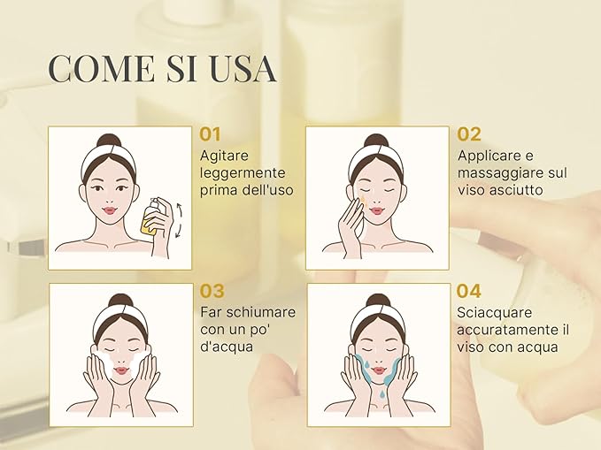 HAMEL Double Shot Oil To Foam Cleanser - Deep Pore Cleansing and Makeup Removal with Jojoba Oils, Lactobacillus and AHA - Skin Irritation Free, Korean Skincare for All Skin Types, 6.76 fl.oz.