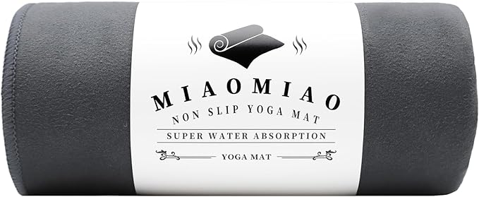 MIAOMIAO Non-Slip Hot Yoga Towel Set, Super Absorbent Microfiber in, 24.5" x 72" - Anti-Slip, Injury Free Design for Pilates, Yoga Mats, Exercise, and Fitness Gear