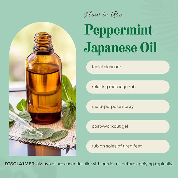 Peppermint Essential Oil - 4 fl oz - 100% Pure Essential Oil - GreenHealth