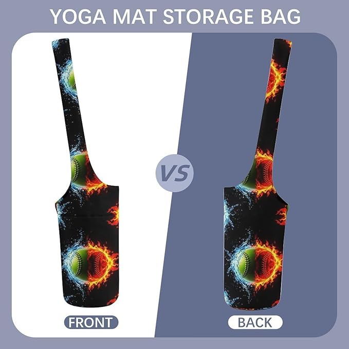 Aiyoolee Yoga Mat Carrier Portable Single Shoulder Strap Bag with Pocket for Gym Yoga Workout Travel