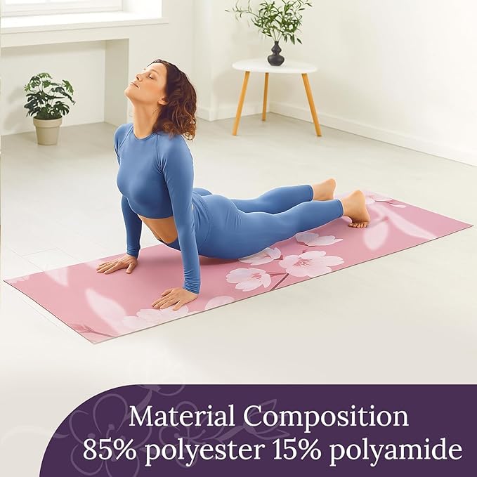 Non Slip Hot Yoga Mat Towel for Yoga | Machine Washable Yoga Towel with Silicone Grip, Quick Drying & Super Absorbent | Multi-Purpose Performance Mat 26.5'' x 72'' | Perfect Yoga Gift for Women & Men
