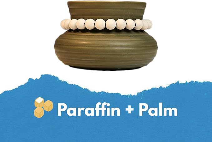 CW Studio Magnolia Juniper Scented Candle – 23oz Green Ceramic Jar with Wooden Bead Accent– 12H, Smokeless - Premium Paraffin and Palm Wax, Cotton Wick – Aromatherapy Gift for Home Relaxation