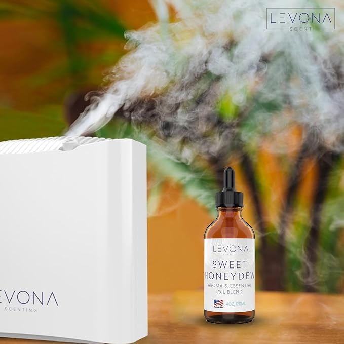 Levona Scent Oil Diffuser Essential Oils: Essential Oils Home Luxury Scents - Sweet Honeydew Essential Oil - Sweet & Fresh Notes of Nectarine and Floral Rose Essential Oil - 120 Ml Fragrance Oils