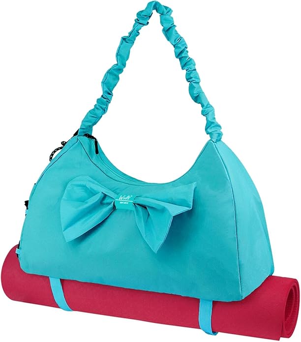 WOLT Gym Bag For Women, Yoga Mat Bag with Shoes Compartment, Wet Pocket and Water Bottle Pocket