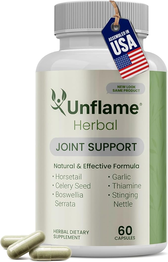 Herbal Supplement – Botanical Support for Joints, Back, and Muscles – 60 Capsules – Natural Herbal Blend – Dietary Supplement