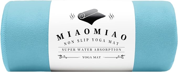MIAOMIAO Non-Slip Hot Yoga Towel Set, Super Absorbent Microfiber in, 24.5" x 72" - Anti-Slip, Injury Free Design for Pilates, Yoga Mats, Exercise, and Fitness Gear